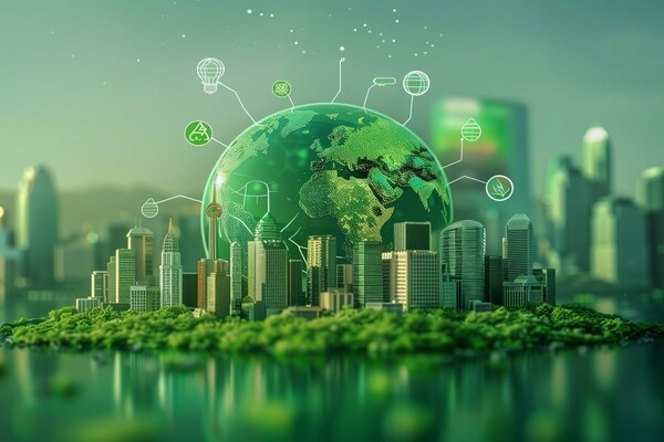 Green globe image from SmartCitiesWorld announcing TranslateLive selected as Top 10 Resilience Solution