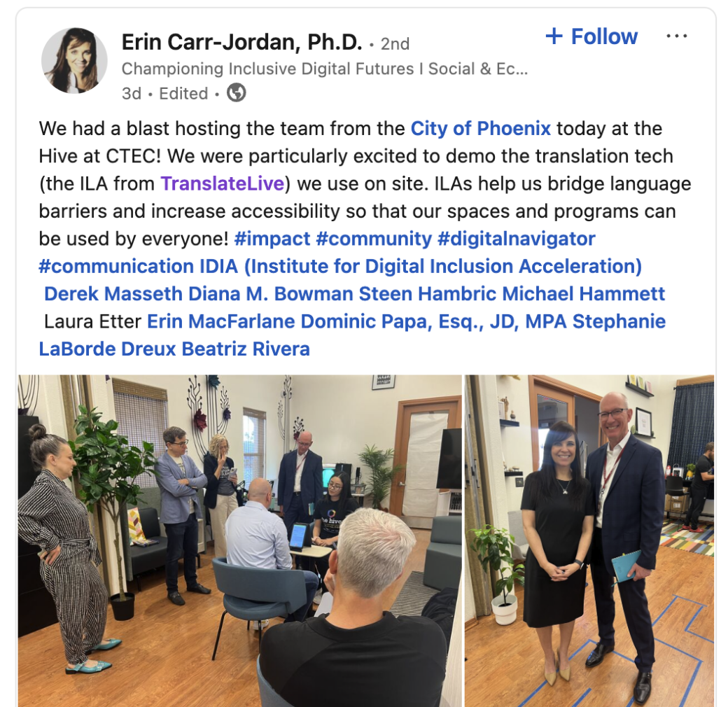 City of Phoenix ILA Demo for Digital Inclusion Acceleration